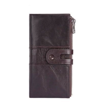 Women’s Retro Leather RFID Wallet – Stylish Long Wallet for Everyday Use - grabzbags.com