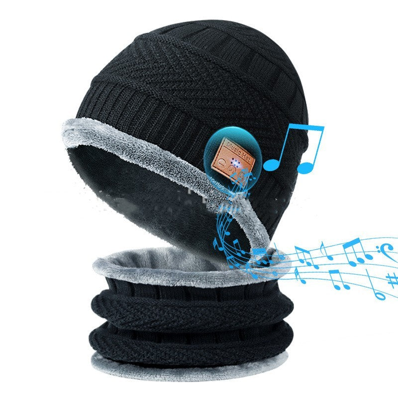 Winter Bluetooth 5.0 Beanie & Scarf – Wireless Hat with Headphones, Speaker & Mic