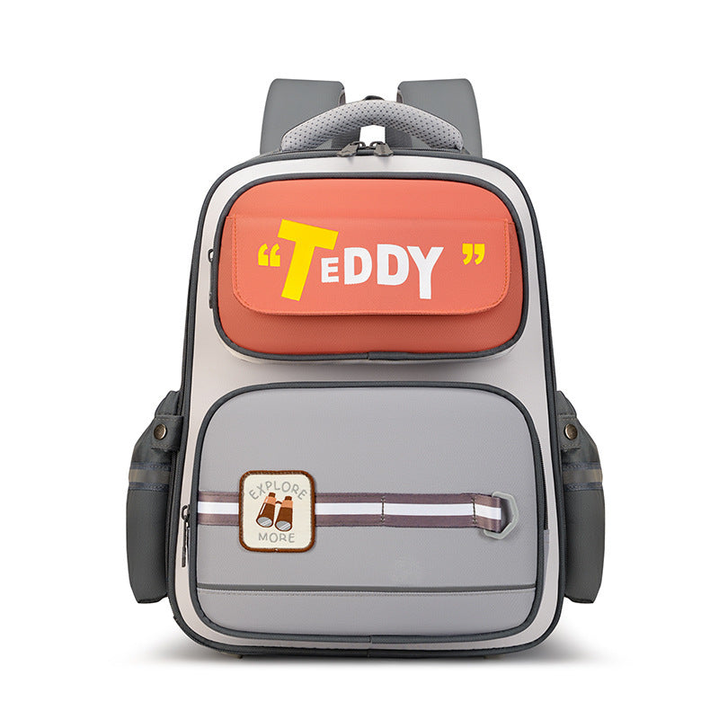 Children’s Cartoon Letter Schoolbag – British Style Oxford Backpack