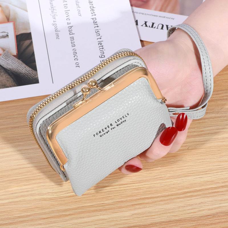 Compact Women's Leather Wallet – Short Bifold with Large Capacity & Card Organizer - grabzbags.com