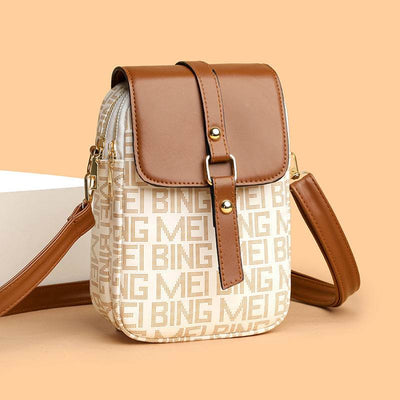Soft Leather Retro Mini Crossbody Bag – Vintage Printed Shoulder Purse for Women - grabzbags.com