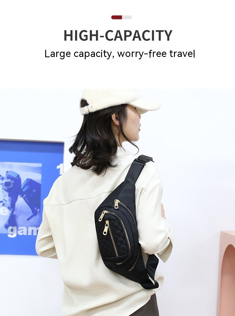 Lightweight nylon women’s crossbody and waist bag with soft design. Stylish, practical, and durable — perfect for travel, shopping, or daily wear.