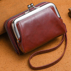 Women’s 4-Inch Buckle Coin Purse – Vintage Clip Closure Mini Wallet - grabzbags.com