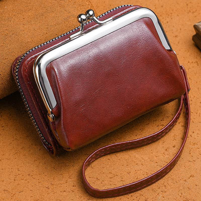 Women’s 4-Inch Buckle Coin Purse – Vintage Clip Closure Mini Wallet - grabzbags.com