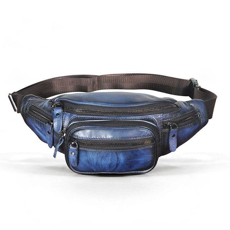 Retro Leather Shoulder Messenger Bag – Large-Capacity Crossbody Satchel for Men - grabzbags.com