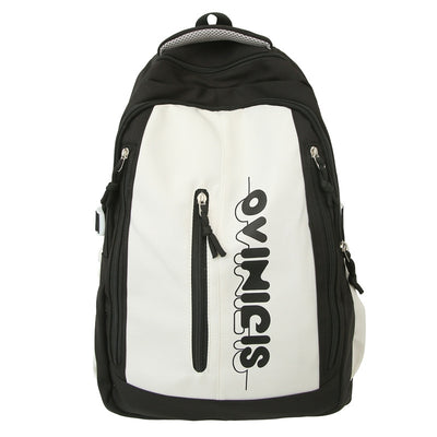 Fashion Personalized Large Capacity Backpack – Lightweight Nylon Schoolbag for Women & Men, Solid Color Travel & Daily Backpack